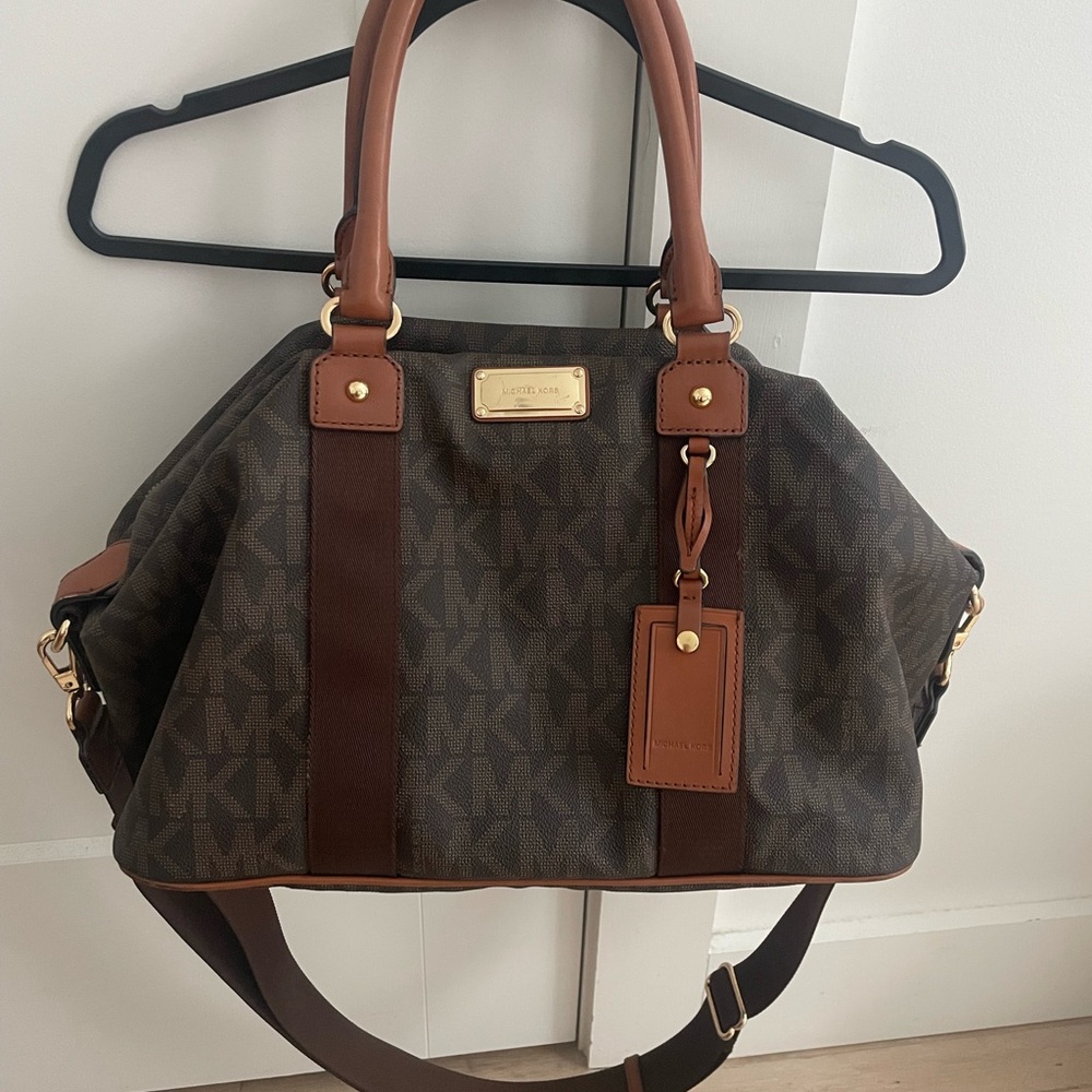 Michael Kors Brown Signature Duffel Bag